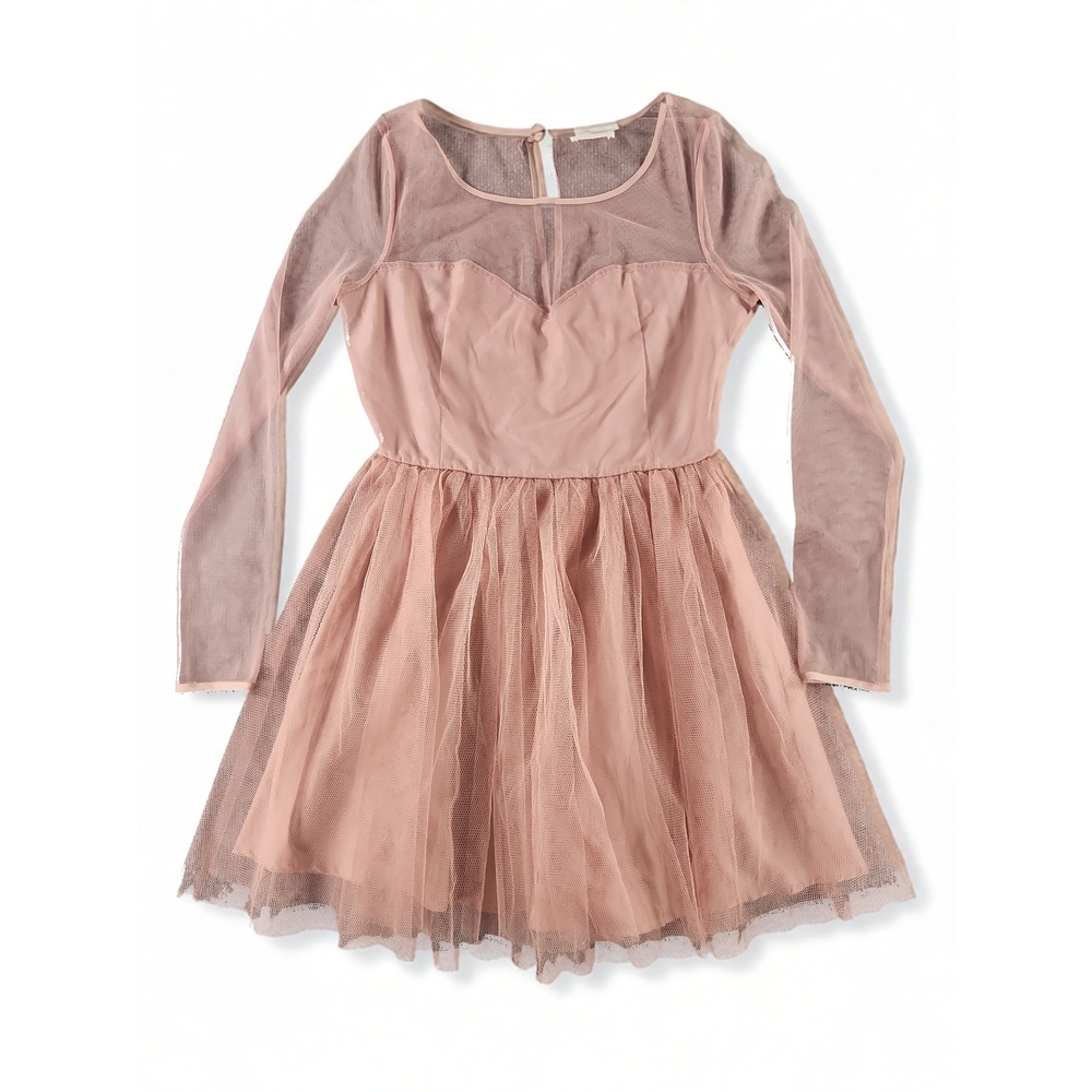 Pins and Needles M Fairycore Coquette Romantic Mesh Tulle Fit Flare Mini Dress